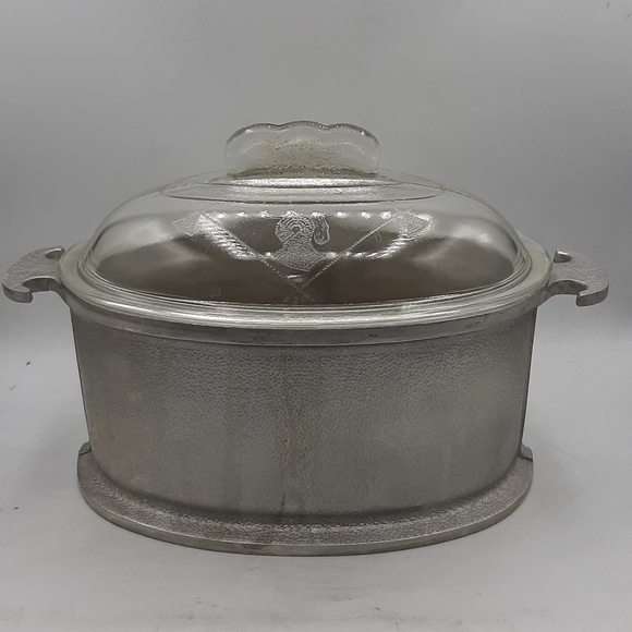 Vintage Guardian Cookware Aluminum Ecomony Trio's One Section With Glass Lid - Picture 3 of 9